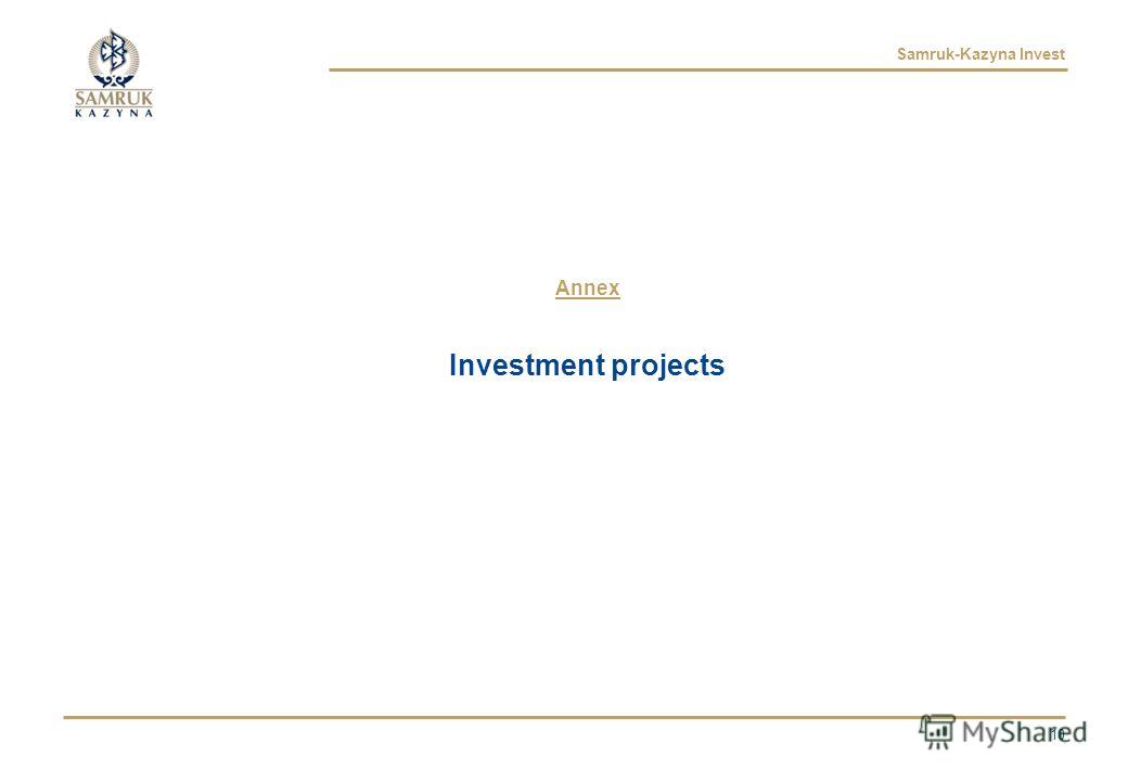 Samruk-Kazyna Invest Annex Investment projects 10