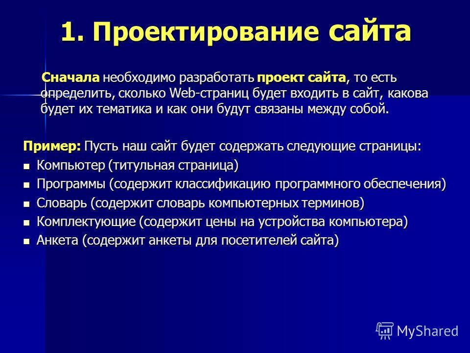 Проект на тему создание веб сайта Реферат: Проектирование и создание современного web-сайта - Telegraph