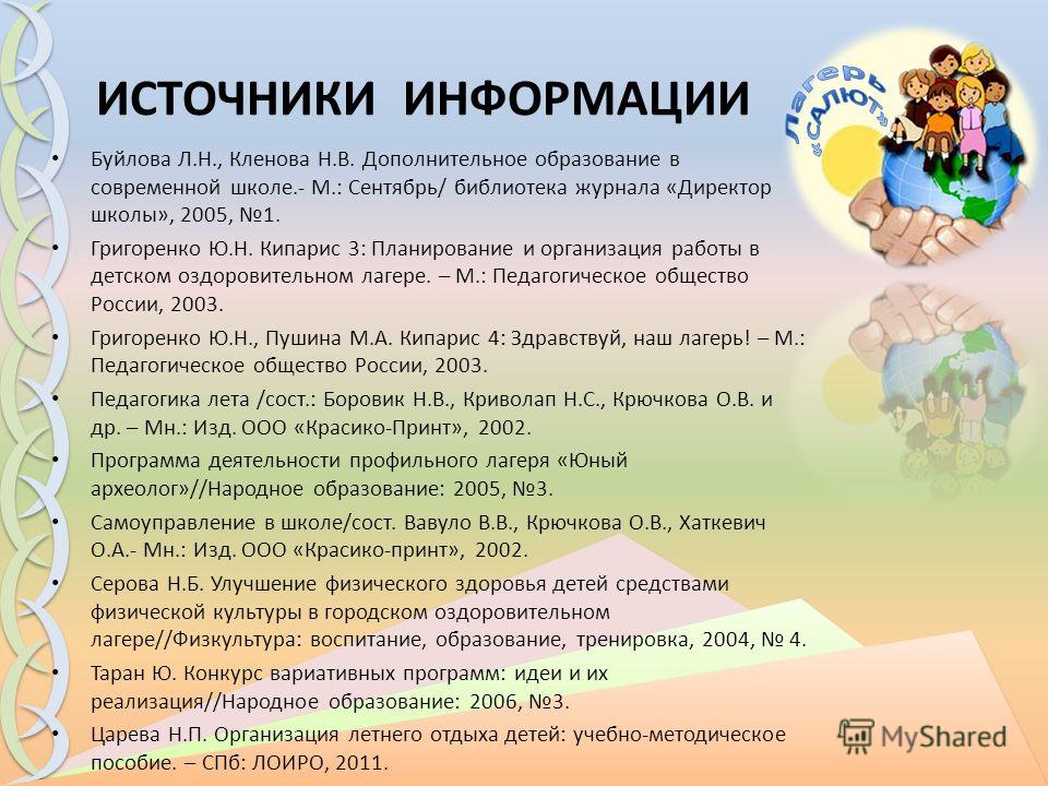Конкурс программ летнего лагеря Конкурс программ летнего лагеря