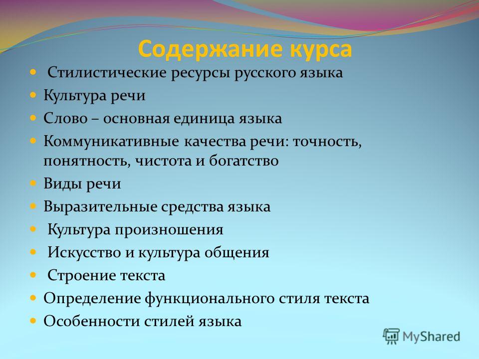 Курсы по выбору русский язык 5 класс