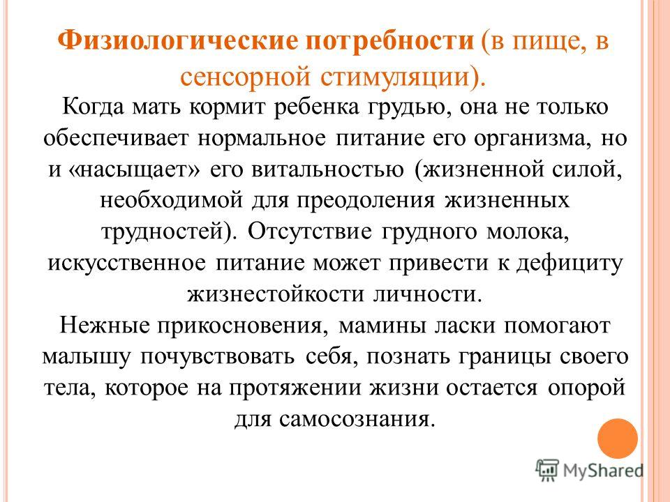 Физиологические потребности в пище в Физиологические потребности в пище в