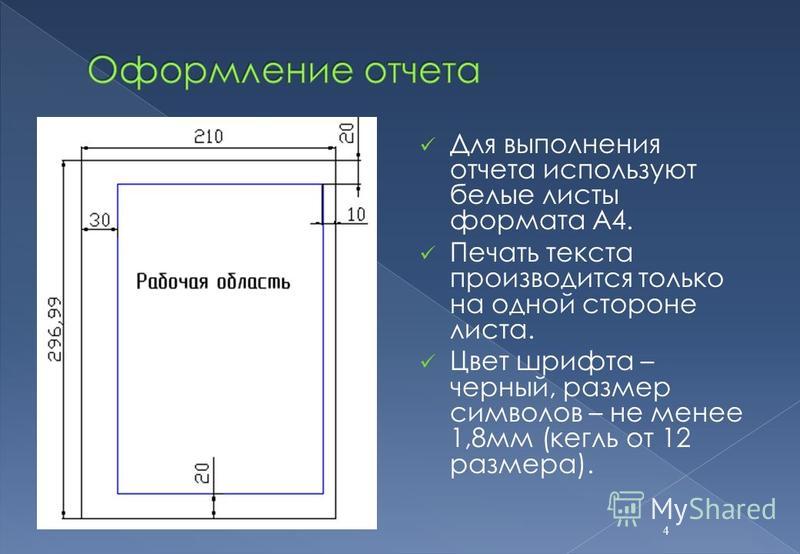 Формат а4 в презентации