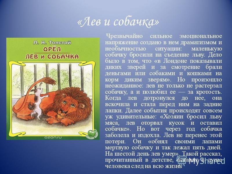Лев И Собачка Читать Текст