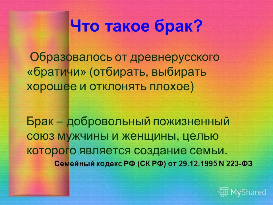 презентация по праву права и обязанности супругов