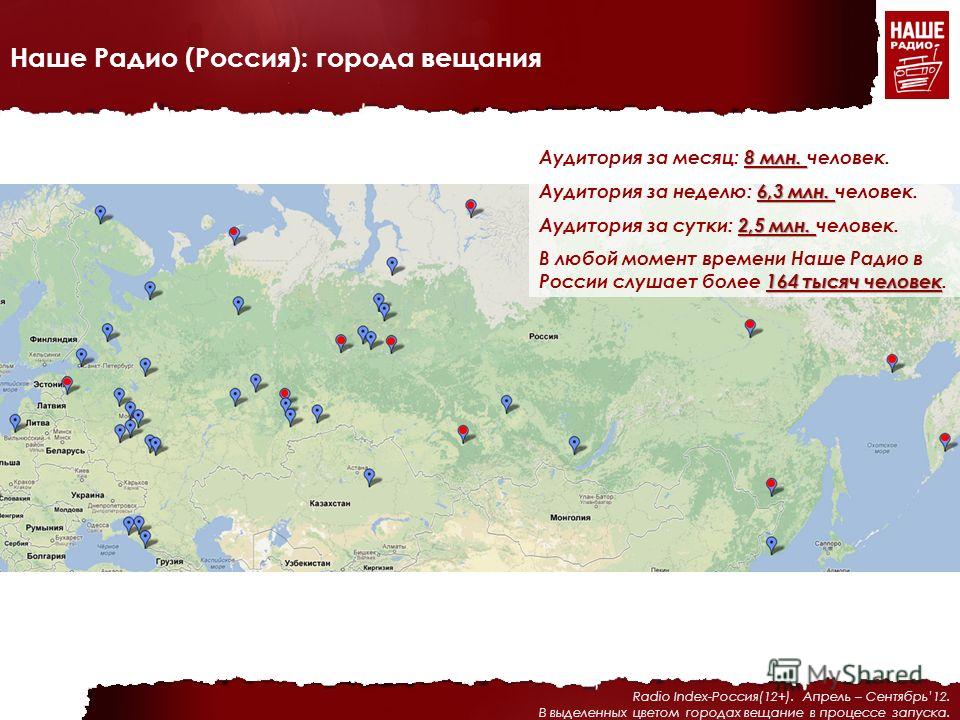 Карта вещания радиостанций