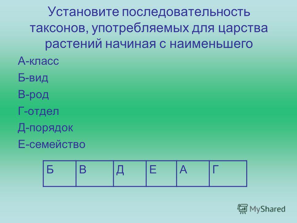 ПОСЛЕДОВАТЕЛЬНОСТЬ РАСПОЛОЖЕНИЯ ТАКСОНОМИЧЕСКИХ НАЗВАНИЙ pictures