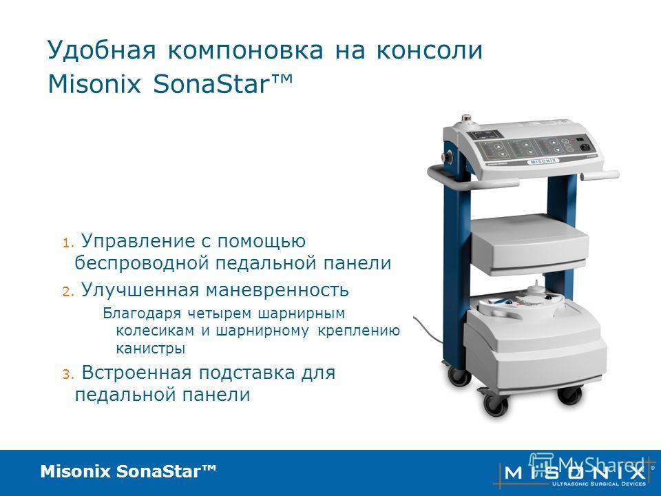 Презентация на тему "Misonix SonaStar Ультразвуковой хирургический