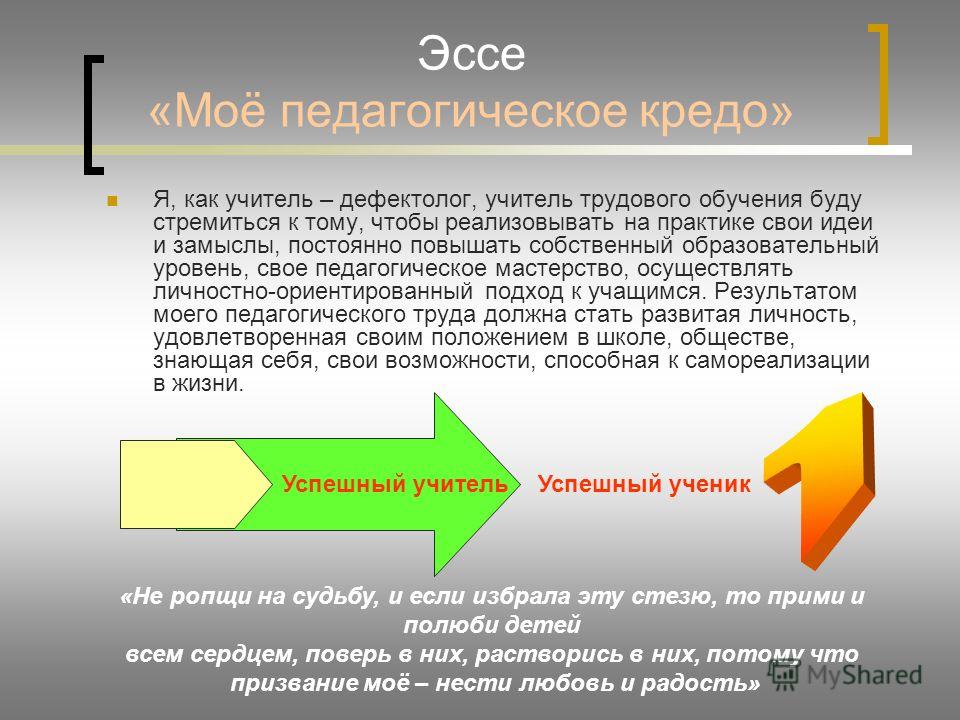 Эссе Я Учитель Дефектолог Эссе Я Учитель Дефектолог