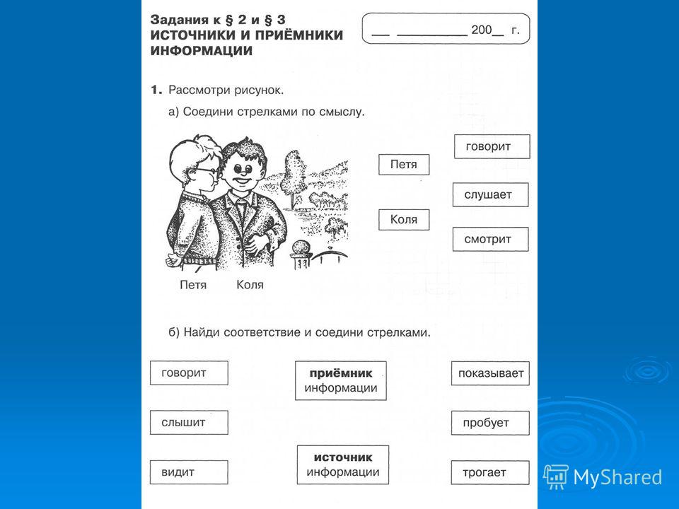 Источники информации для выполнения проекта Источники информации 1 класс презентация