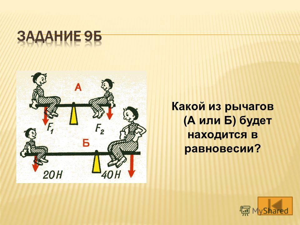 Что относится к рычагу выберите примеры Презентация равновесие рычага