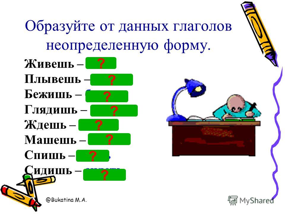 Образование временных форм от глагола в неопределенной форме 4 класс презентация
