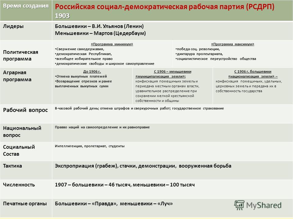 Программа Меньшевиков Кратко Программа Меньшевиков Кратко