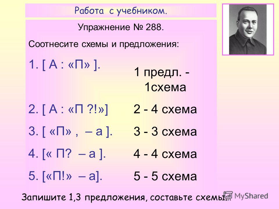 Составьте предложения по схемам 1 а п Составьте предложения по схемам 1 а п