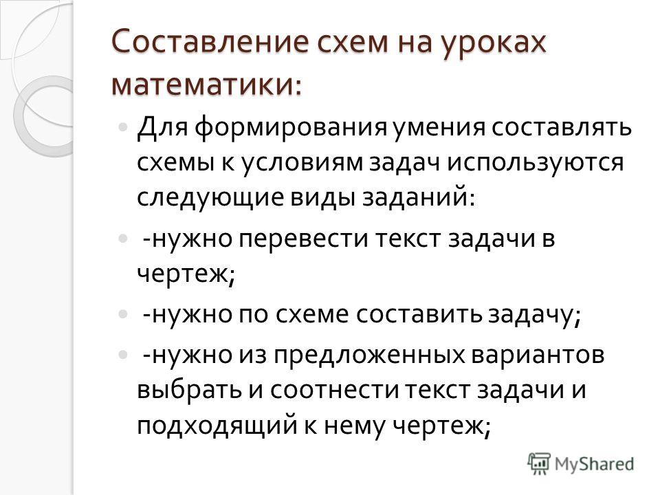 Умение составлять схемы Умение составлять схемы