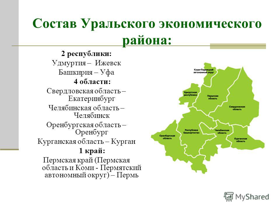 Реферат: Уральский экономический район 3