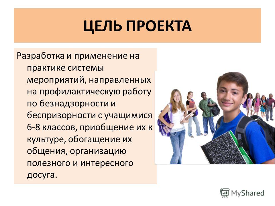 Презентация на тему: "Проект Cистема мероприятий по профилактике безнадзорности
