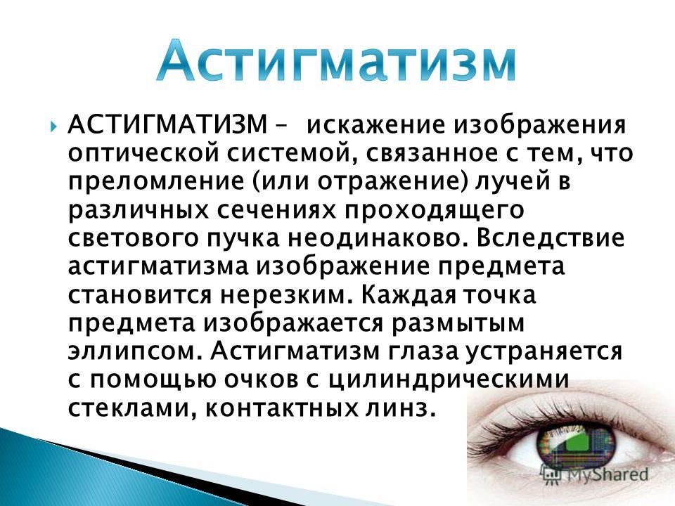 Как выглядит астигматизм глазами человека Астигматизм презентация фото HobbiArt.ru