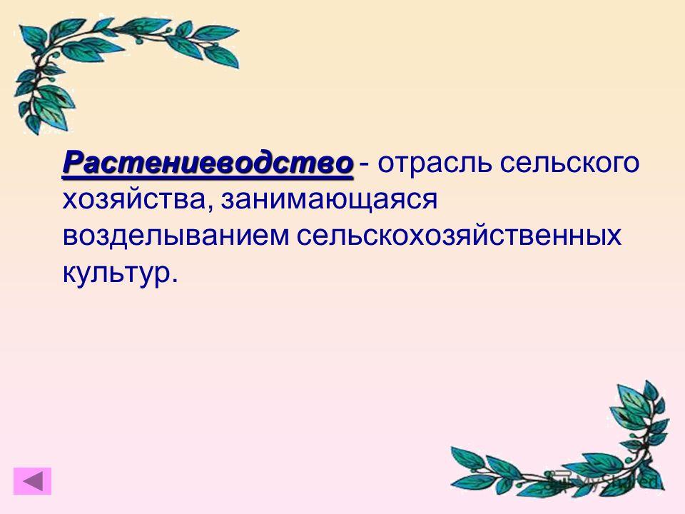 Отрасль сельского хозяйства которая занимается выращиванием полезных растений 95