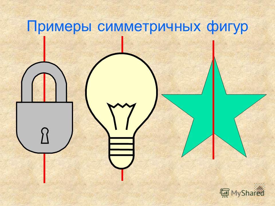 Примеры симметричных фигур из жизни Презентация на тему: "Симметрия ЦентральнаяОсевая (зеркальная) Одна ось Более 2-