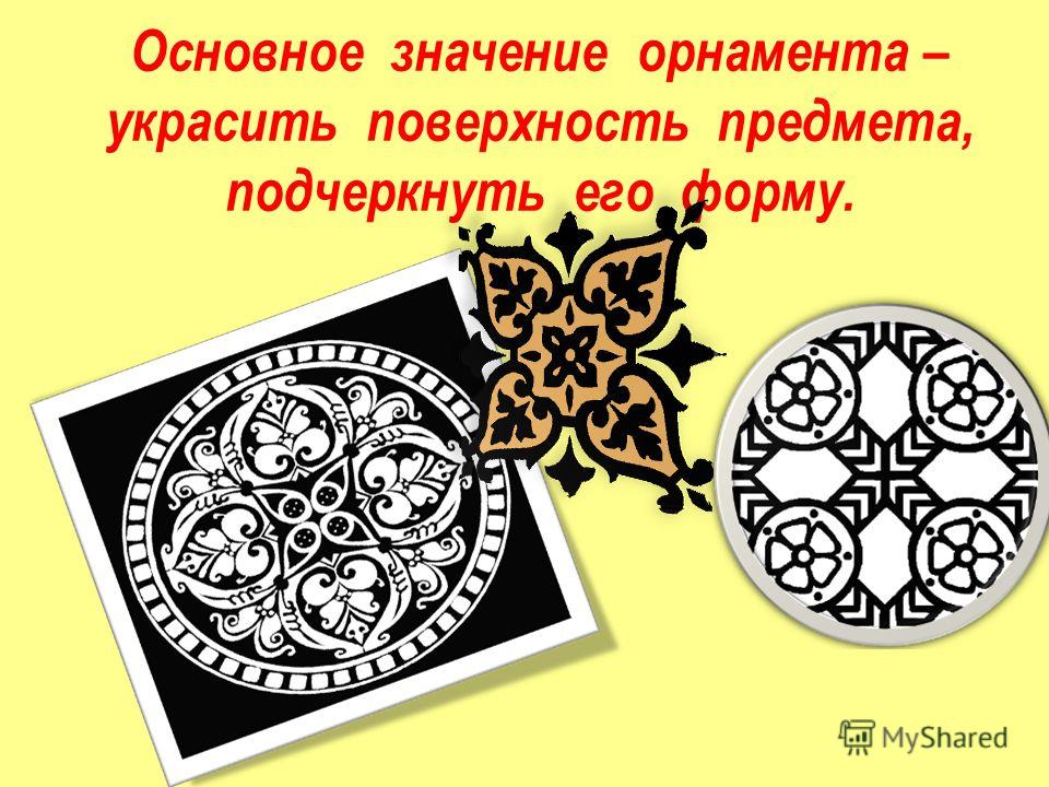 Украшение орнаментом Украшение орнаментом