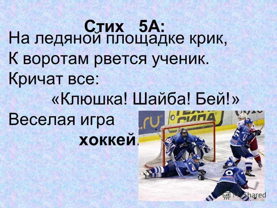 Стих про хоккей Стих про хоккей