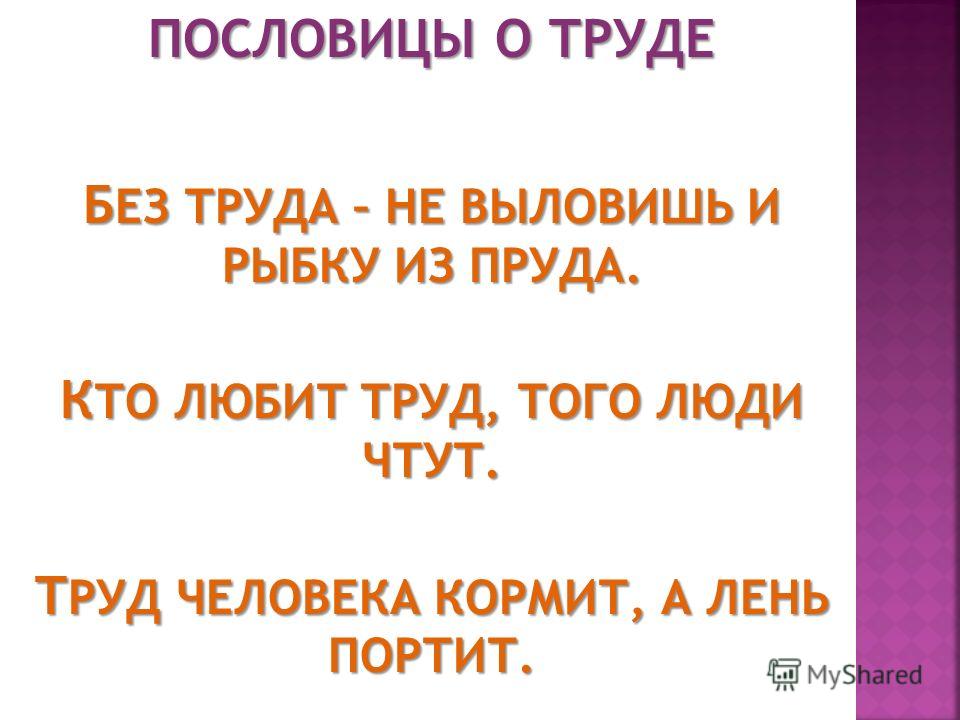 Пословицы и поговорки о труде и мастерство Пословицы и поговорки о труде и мастерство