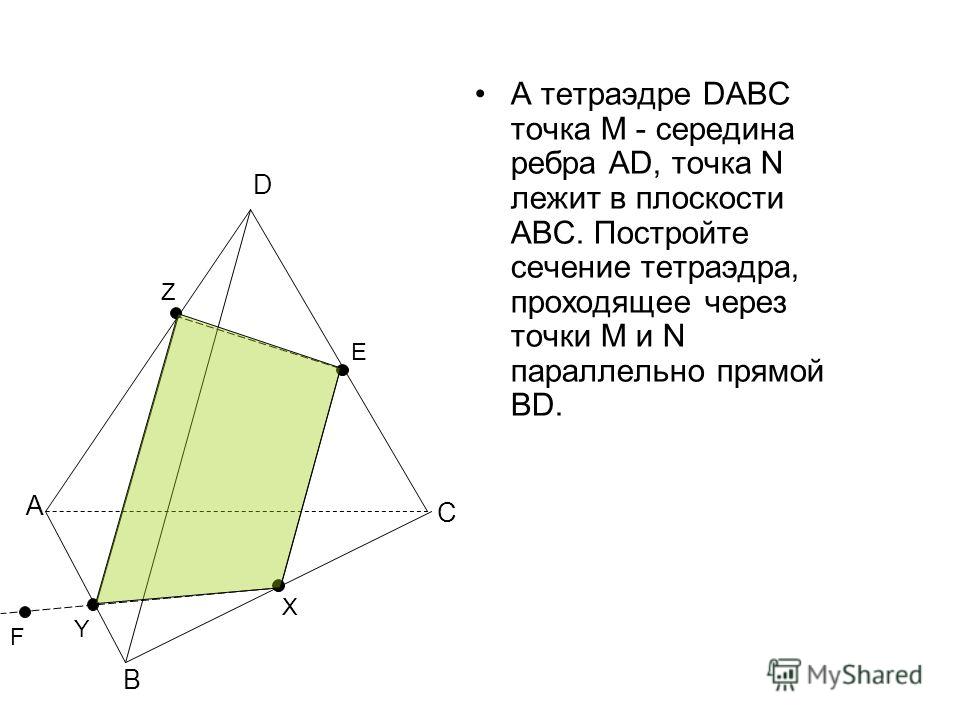 Через Середины Ребер Ав И Вс Тетраэдра Sabc Проведена Плоскость Параллельно Ребру Sb Докажите