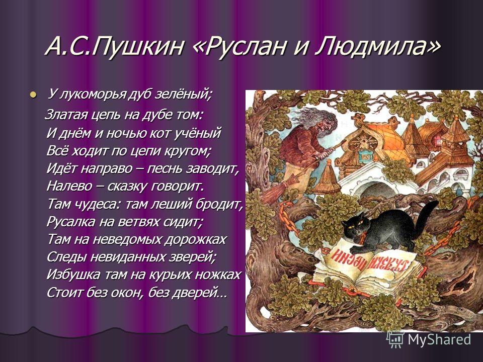 Александр Пушкин, поэма «Руслан и Людмила» А.С. Пушкин. Руслан и Людмила