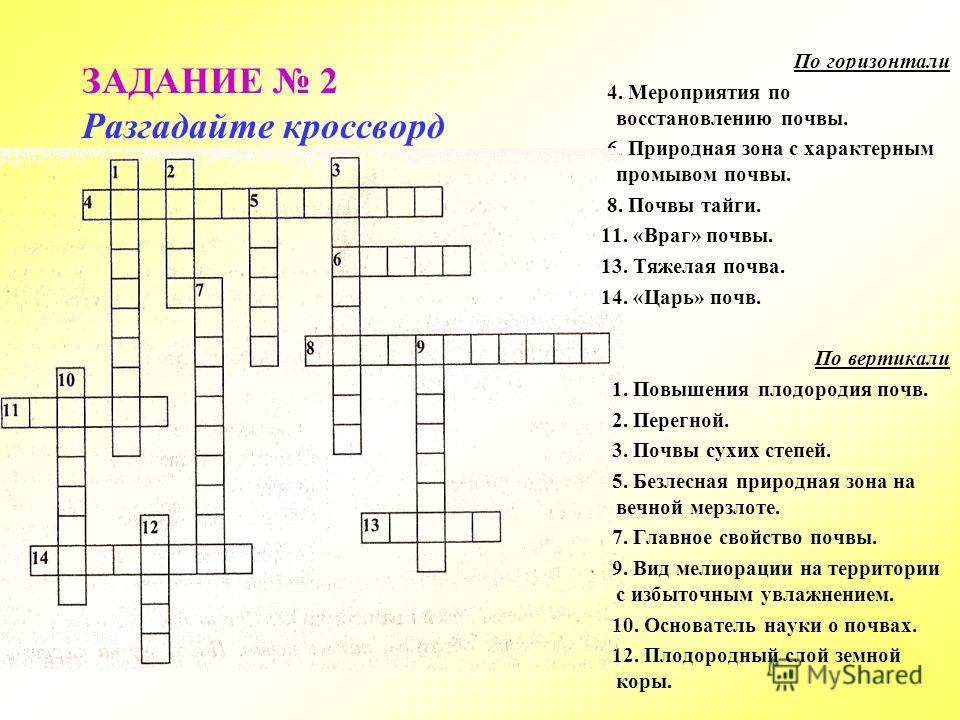 Кроссворд географии россии 8 класспо теми растения