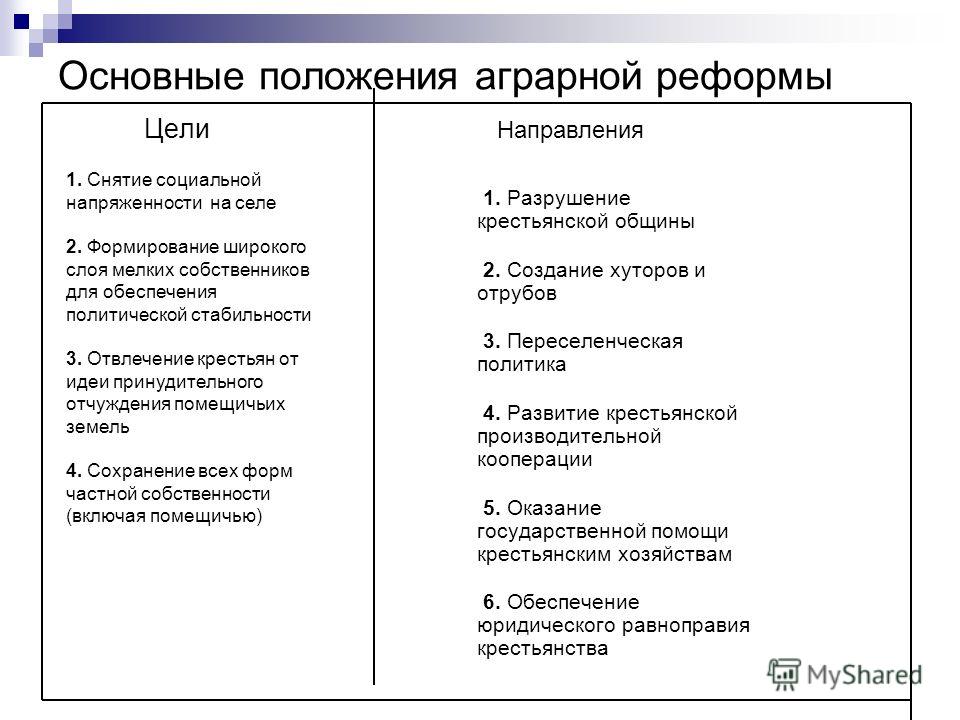 Курсовая работа: Судьба столыпинской аграрной реформы