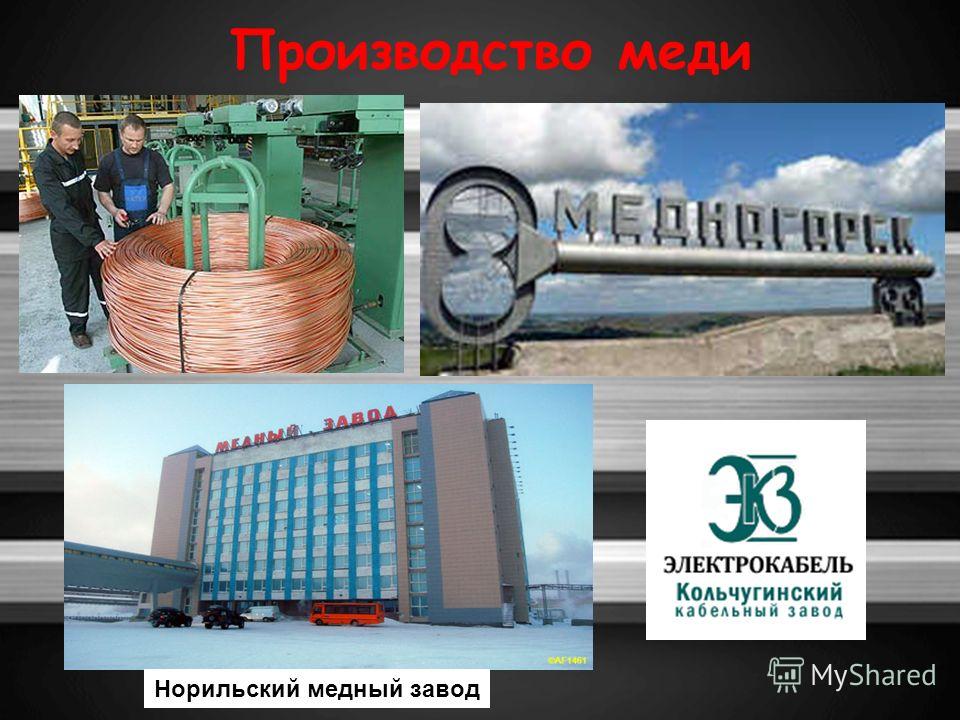 Производство меди Норильский медный завод