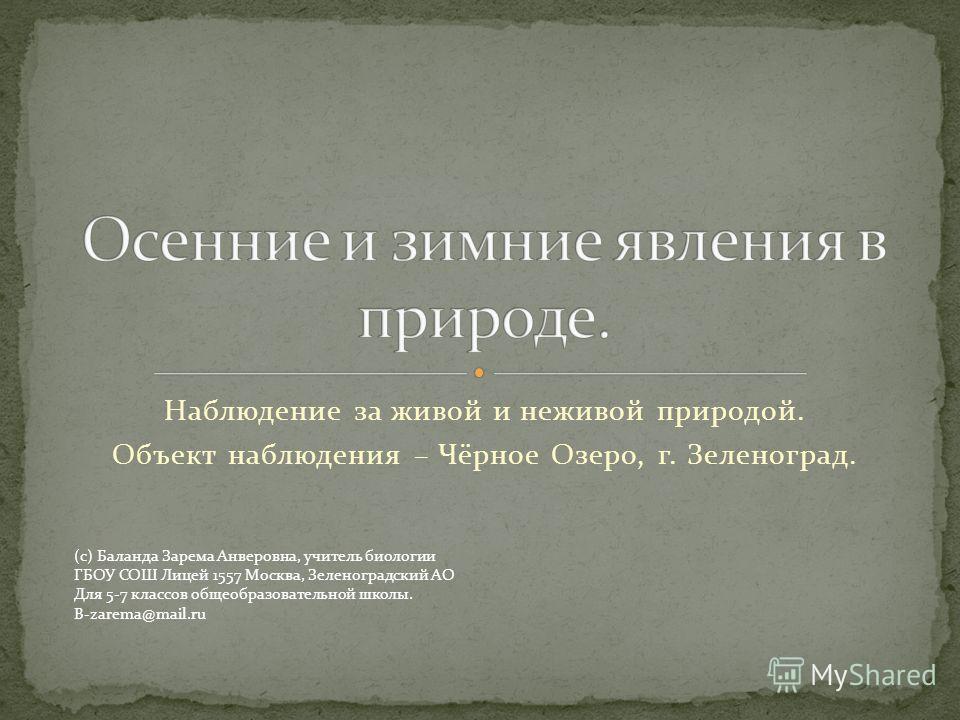 презентация наблюдение за природой
