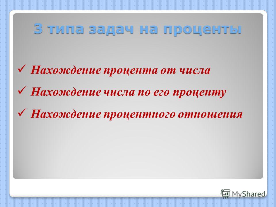 Презентация на задачи с процентами 6 класс