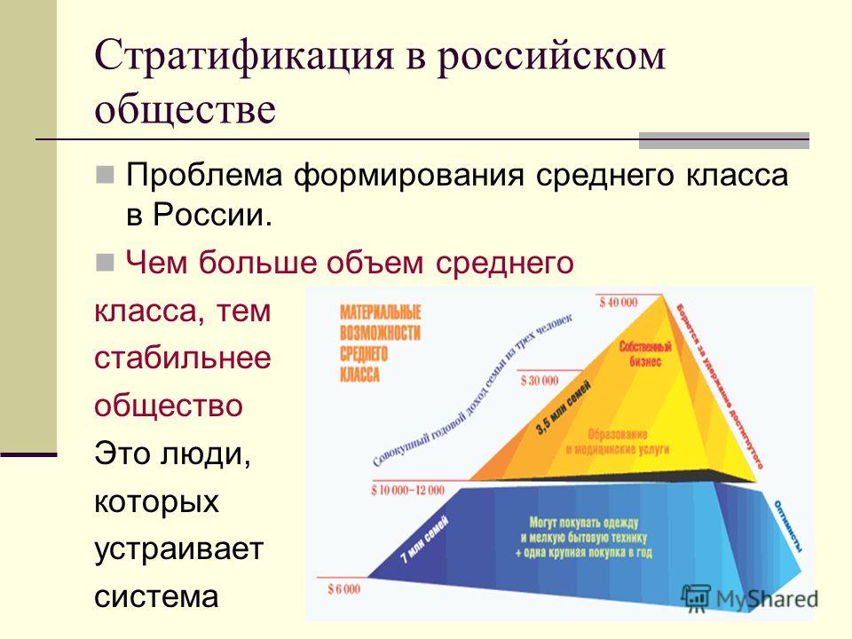 Стратификация современного российского общества проект