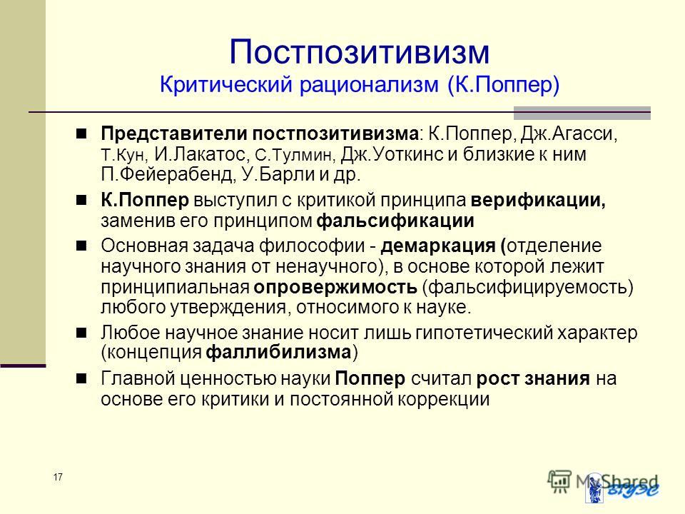 основные идеи критического рационализма к. поппера основные идеи критического рационализма к. поппера