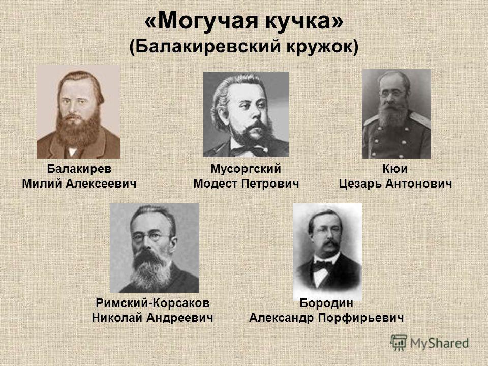 Балакиревский кружок могучая кучка