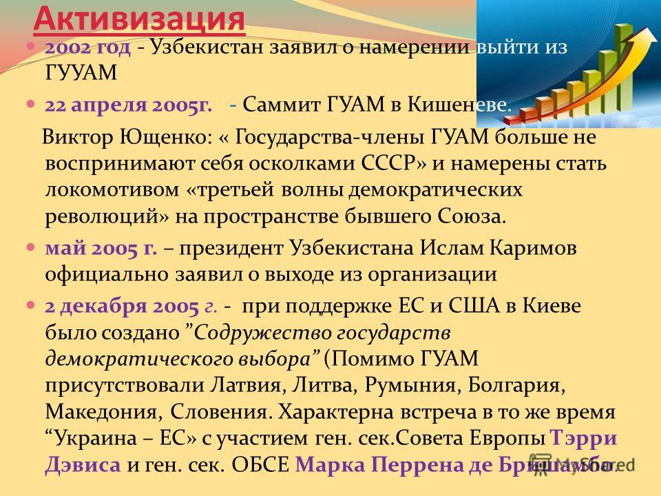 Реферат: Кавказький регіон Формування системи ГУАМ
