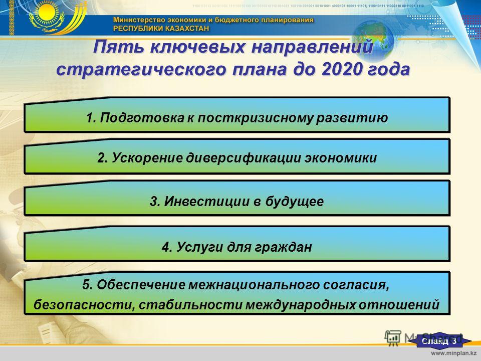 Стратегические планы развития казахстана и реализация программы системной модернизации страны