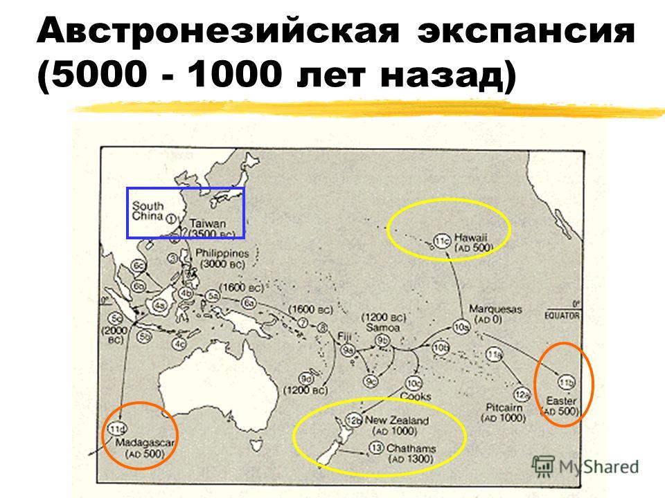 Австронезийская экспансия (5000 - 1000 лет назад)