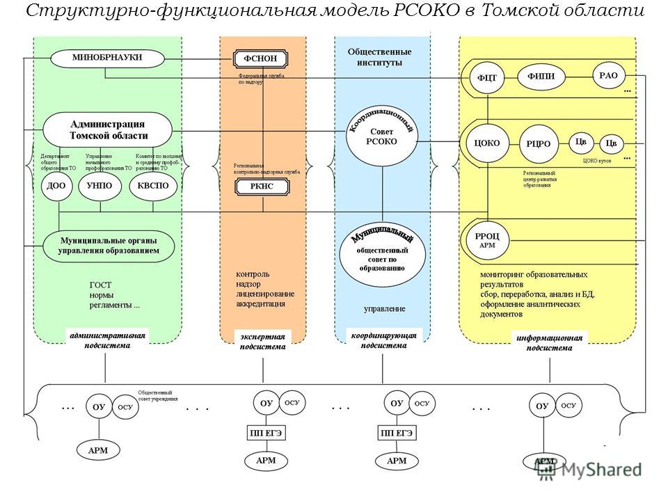 Структурно-функциональная модель РСОКО в Томской области