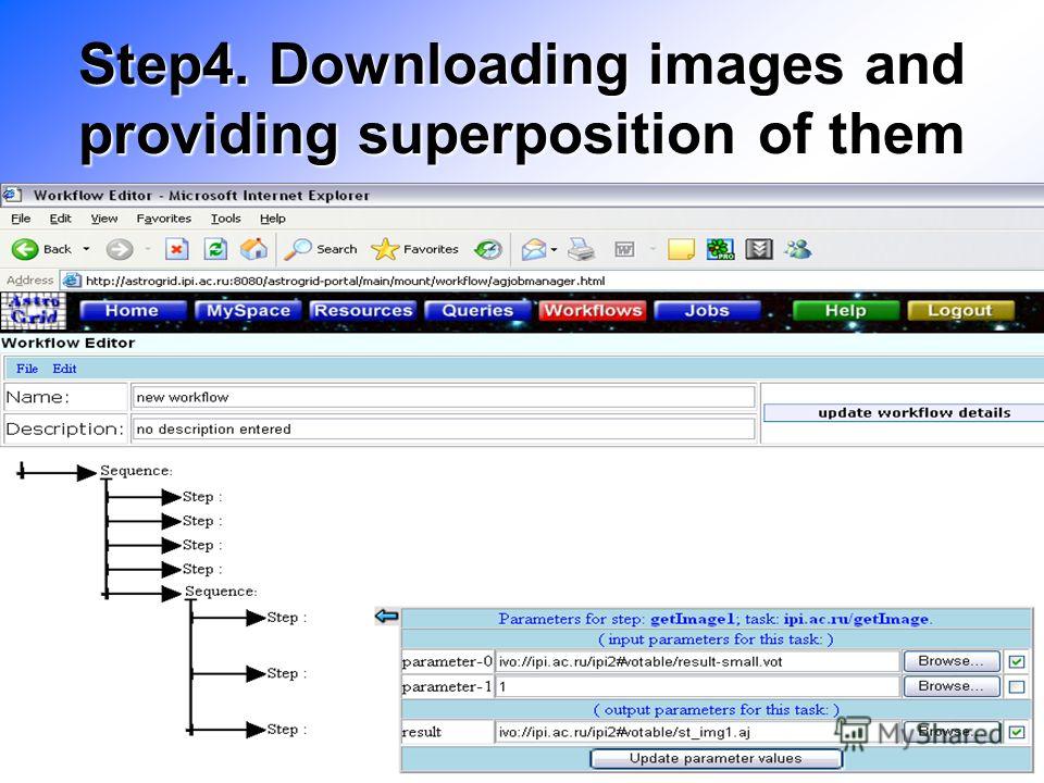 Step4. Downloading images and providing superposition of them