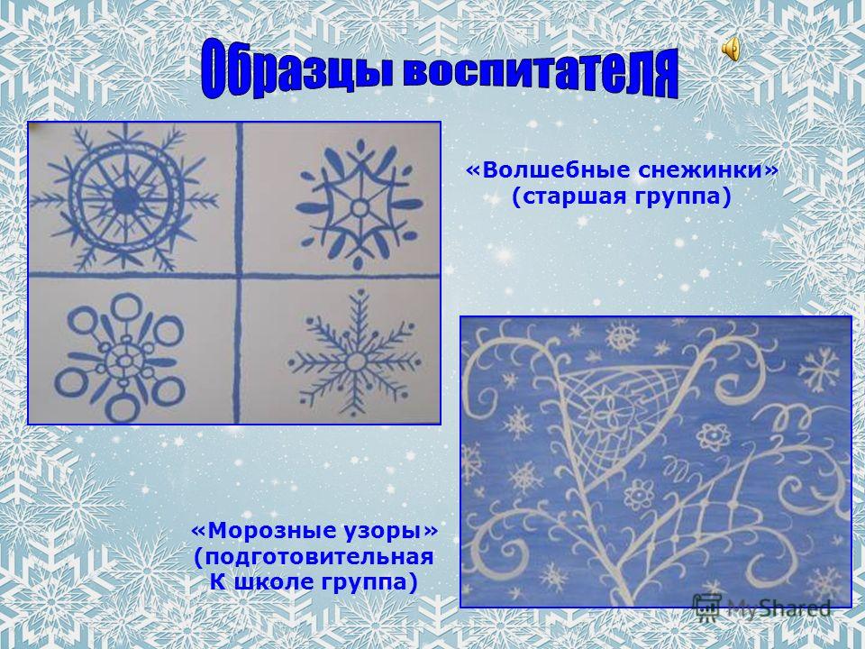 Рисование в средней группы морозные узоры Рисование в средней группы морозные узоры