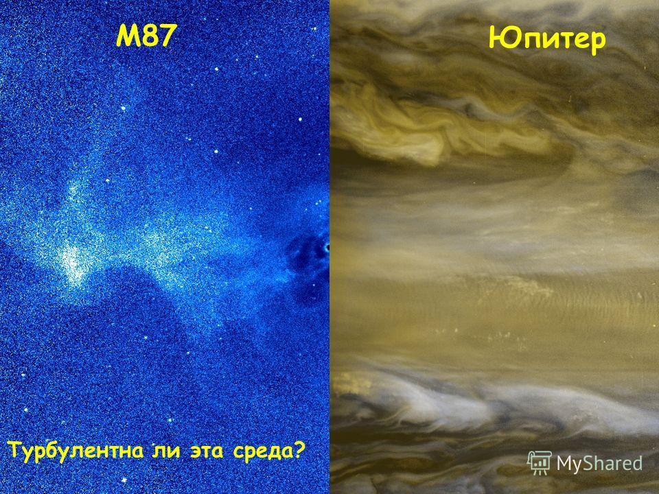 Турбулентна ли эта среда? М87 Юпитер