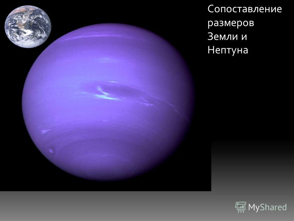 Сопоставление размеров Земли и Нептуна