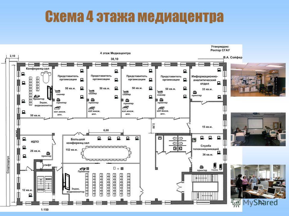 Компоненты ЕОИС Самарской области 12 Схема 4 этажа медиацентра