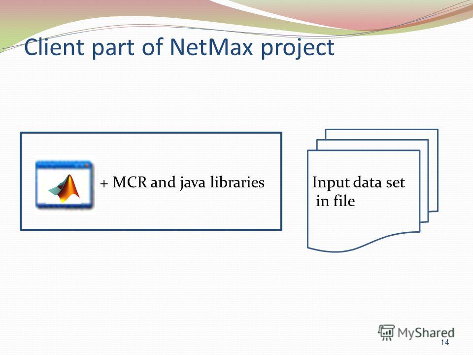 Client part of NetMax project 14 + MCR and java librariesInput data set in file