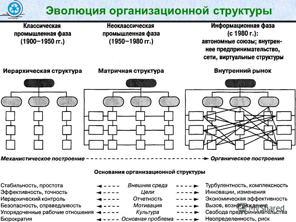 55 Эволюция организационной структуры