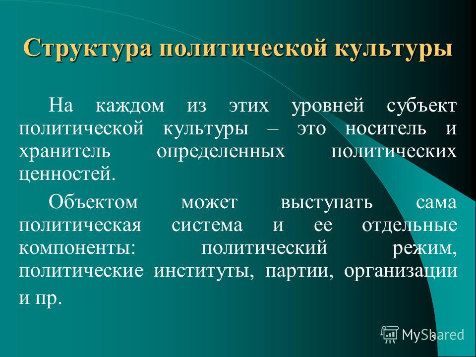 Реферат: Проблематика политической культуры