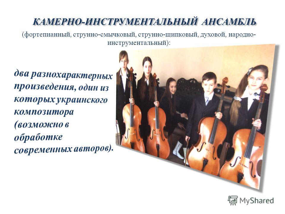 Записать примеры камерной инструментальной музыки