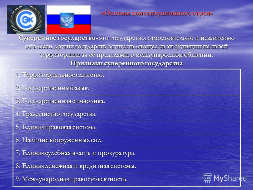 Суверенитет это независимость государства